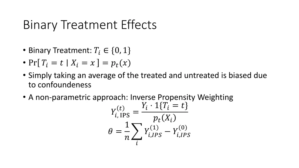 binary treatment effects 1