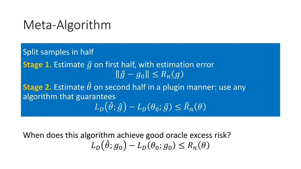 meta algorithm