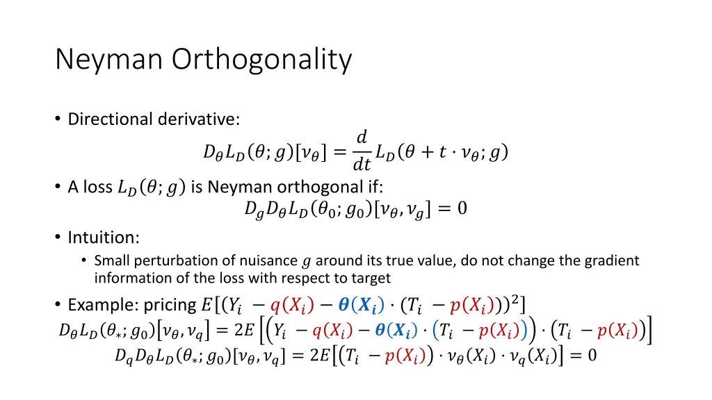 neyman orthogonality