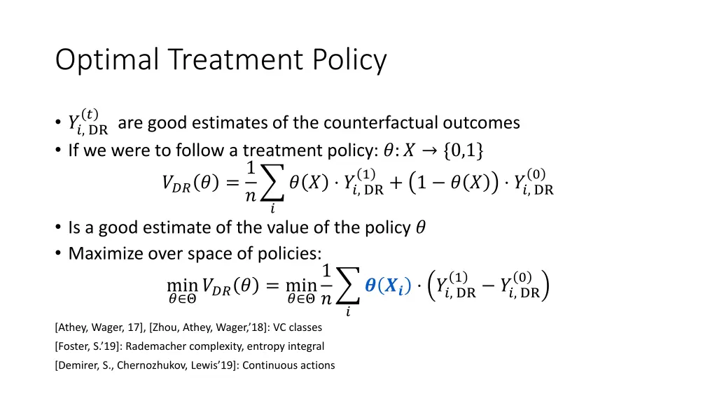 optimal treatment policy