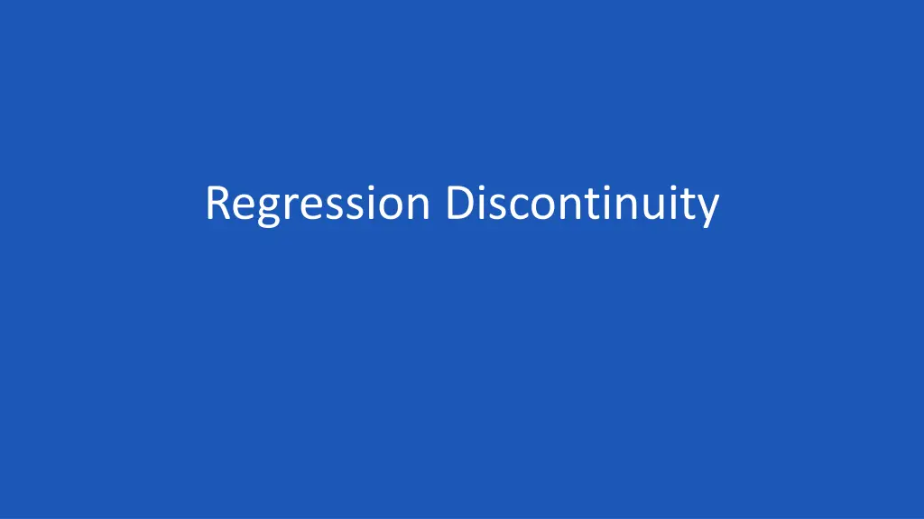 regression discontinuity