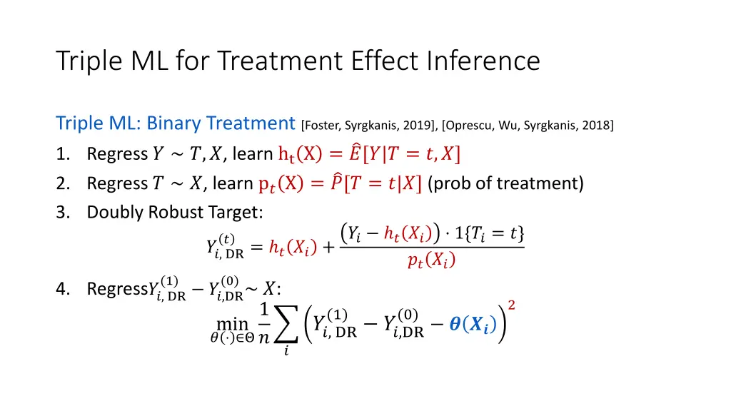 triple ml for treatment effect inference 1