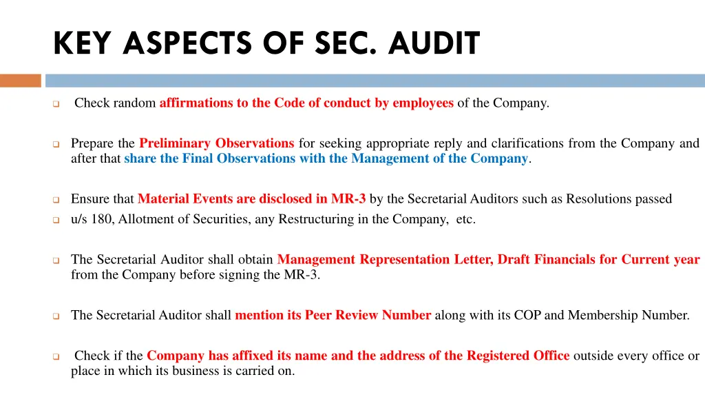 key aspects of sec audit 3