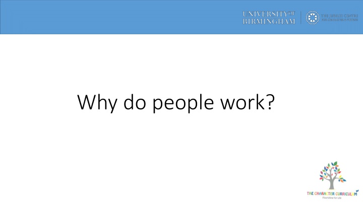 why do people work