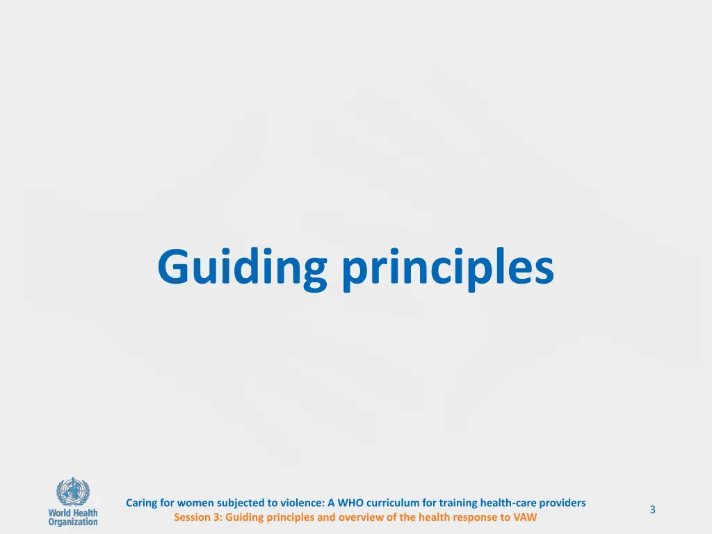 guiding principles