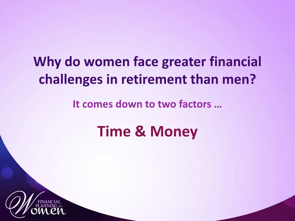 why do women face greater financial challenges