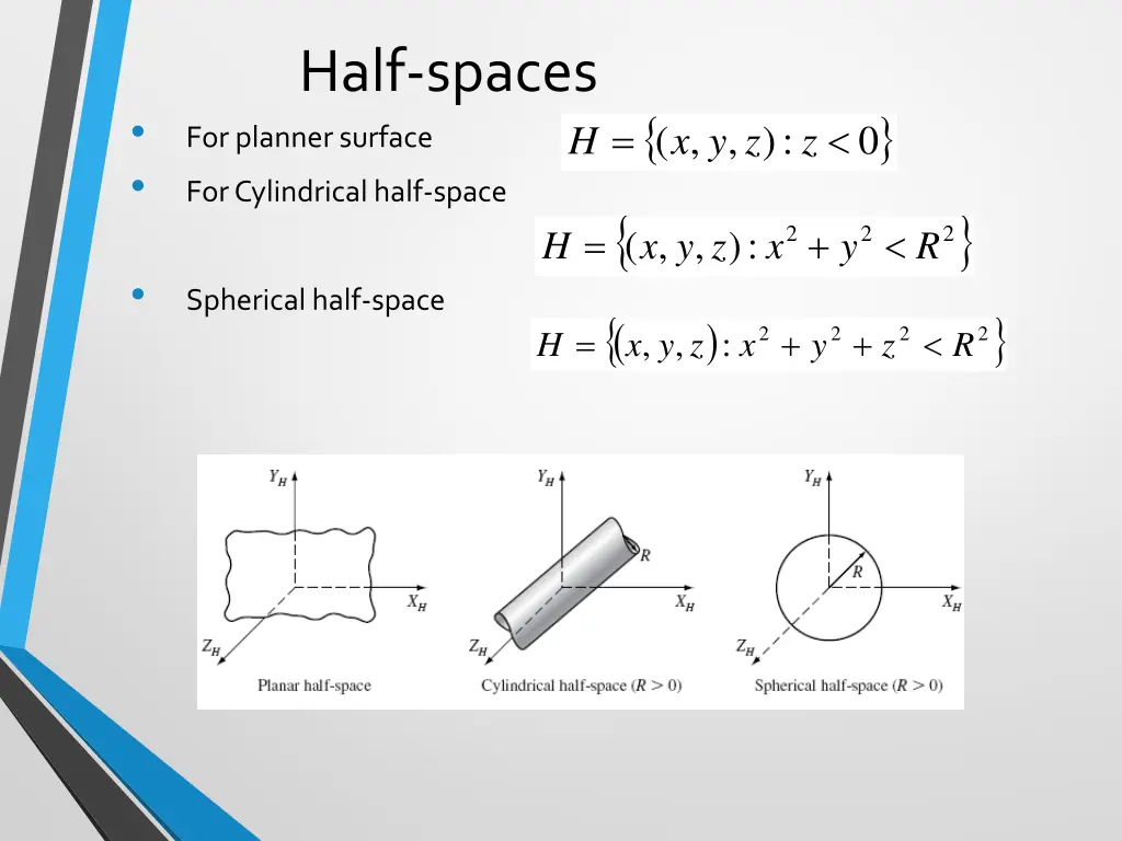 half spaces 1