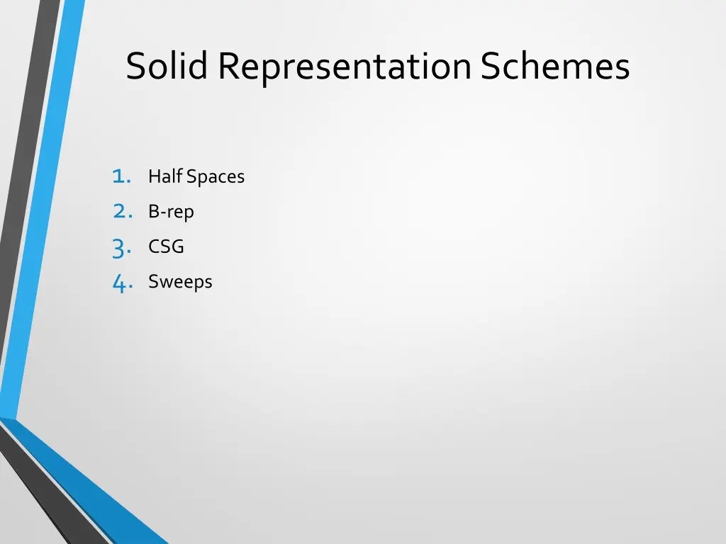 solid representation schemes