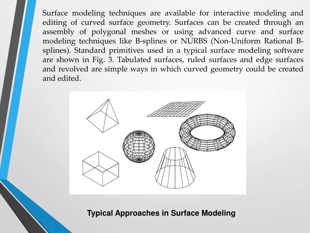 surface modeling techniques are available