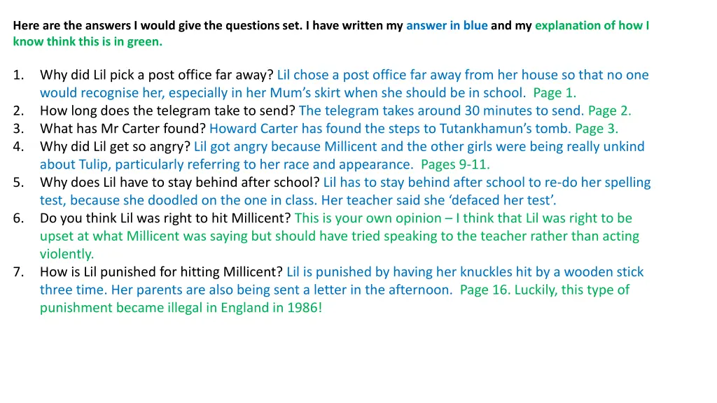 here are the answers i would give the questions