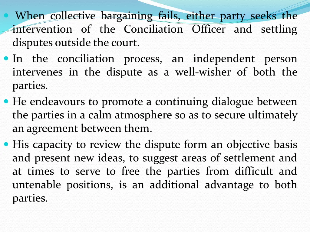 when collective bargaining fails either party