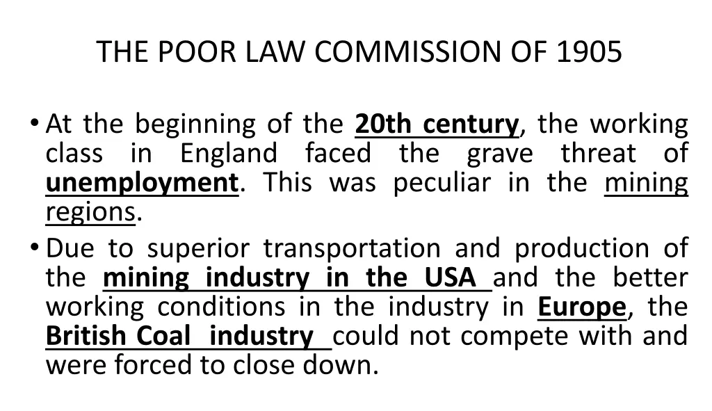 the poor law commission of 1905