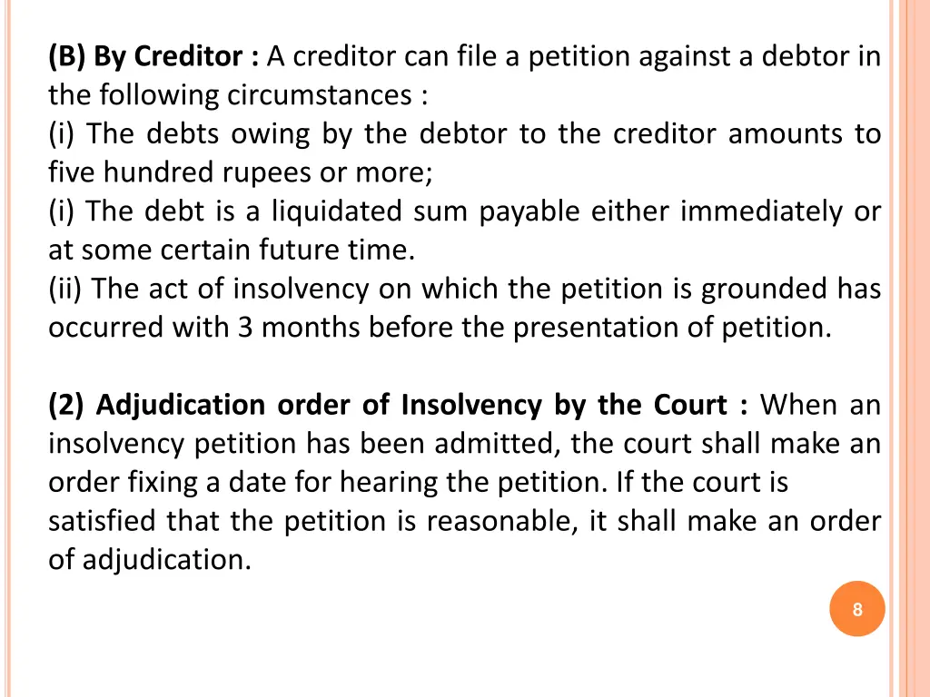 b by creditor a creditor can file a petition