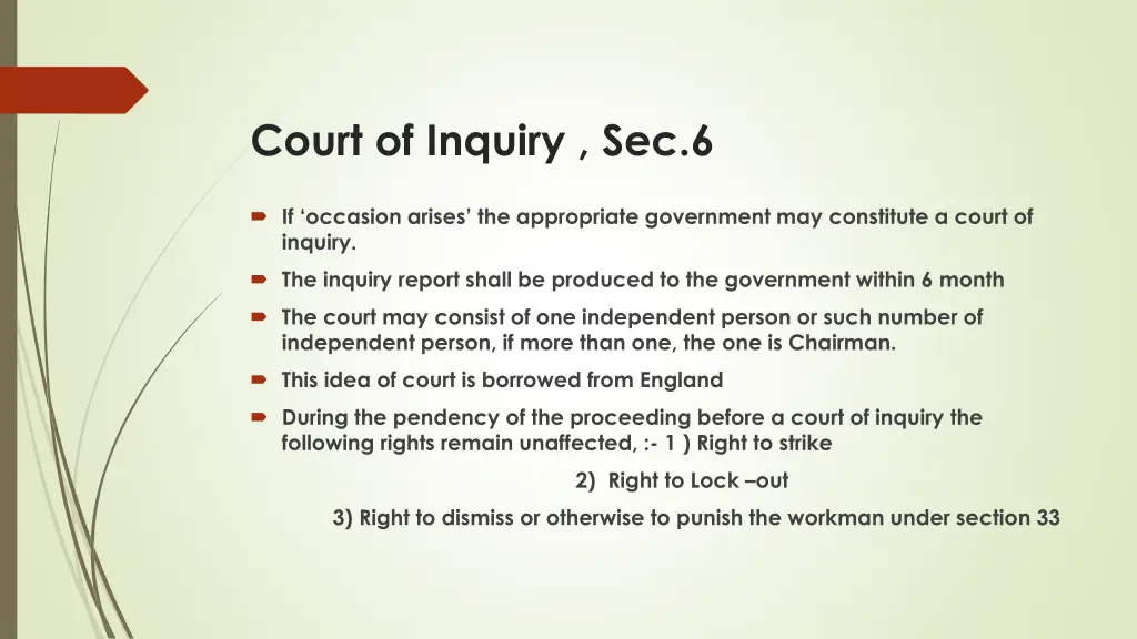 court of inquiry sec 6