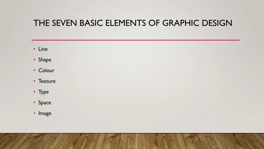 the seven basic elements of graphic design