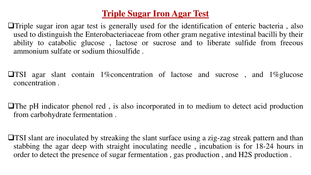 triple sugar iron agar test