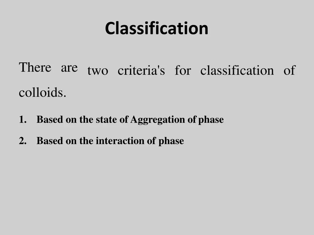 classification