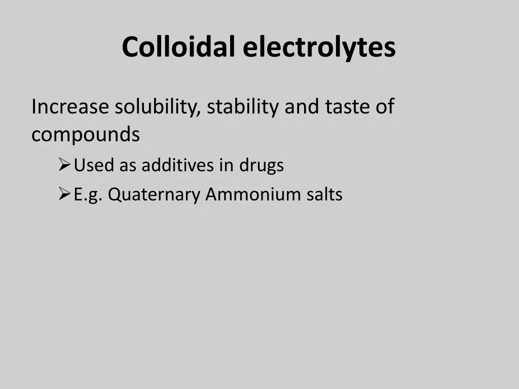 colloidal electrolytes