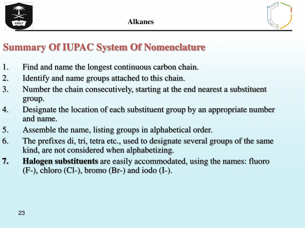 alkanes 21