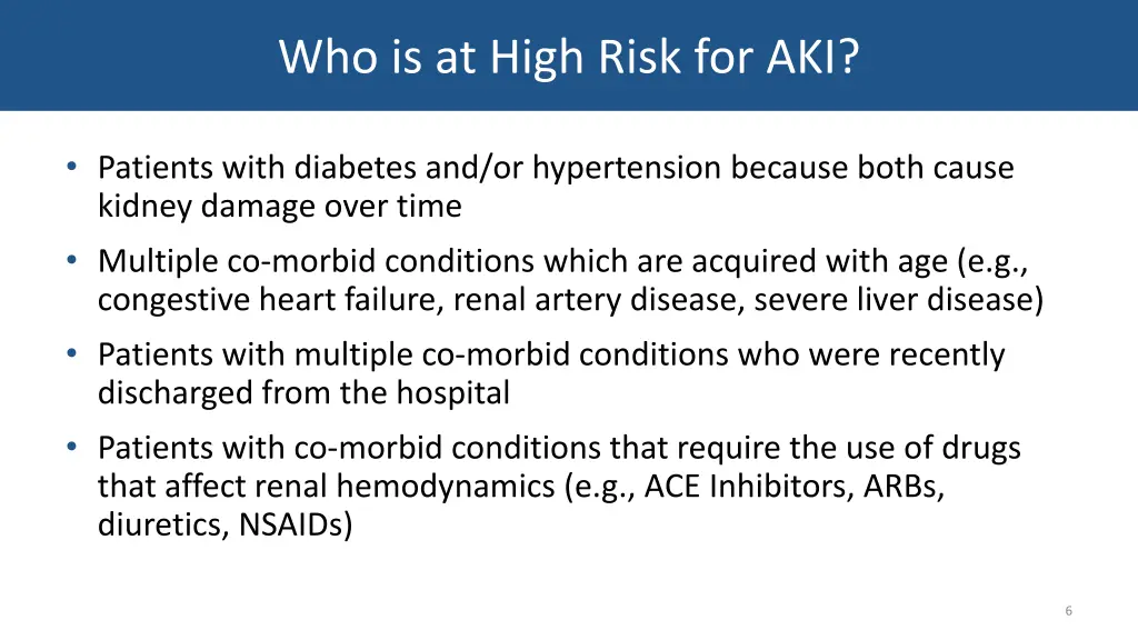 who is at high risk for aki