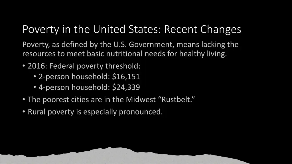 poverty in the united states recent changes