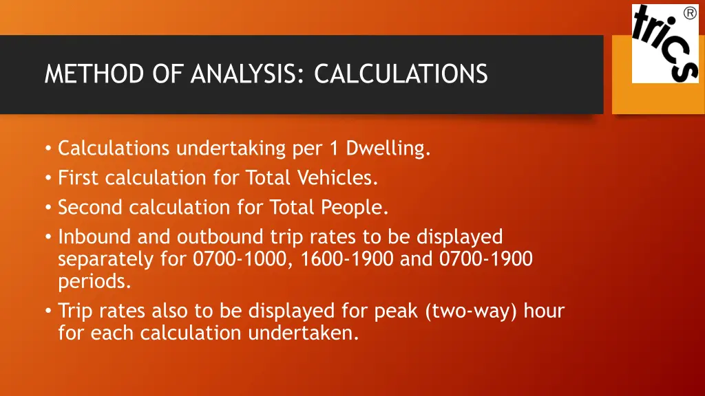 method of analysis calculations