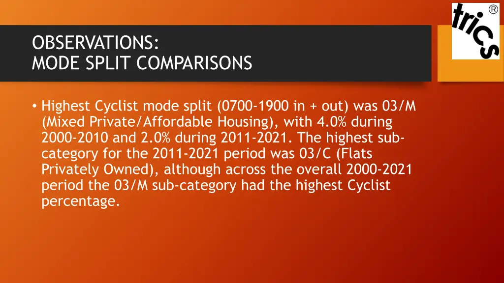 observations mode split comparisons 1