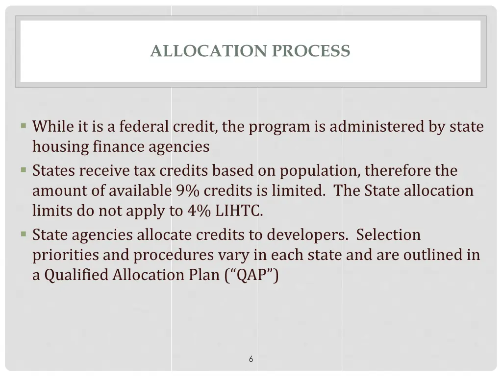 allocation process