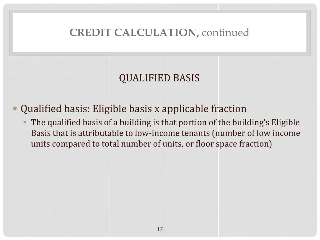 credit calculation continued 1