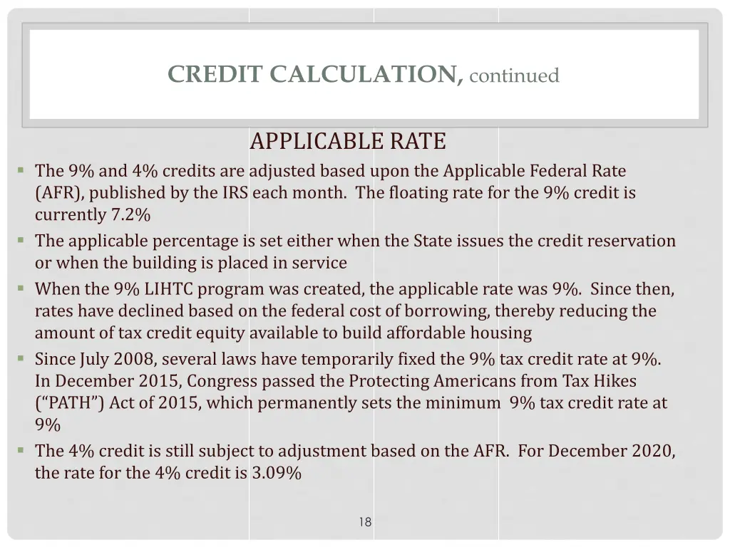 credit calculation continued 2