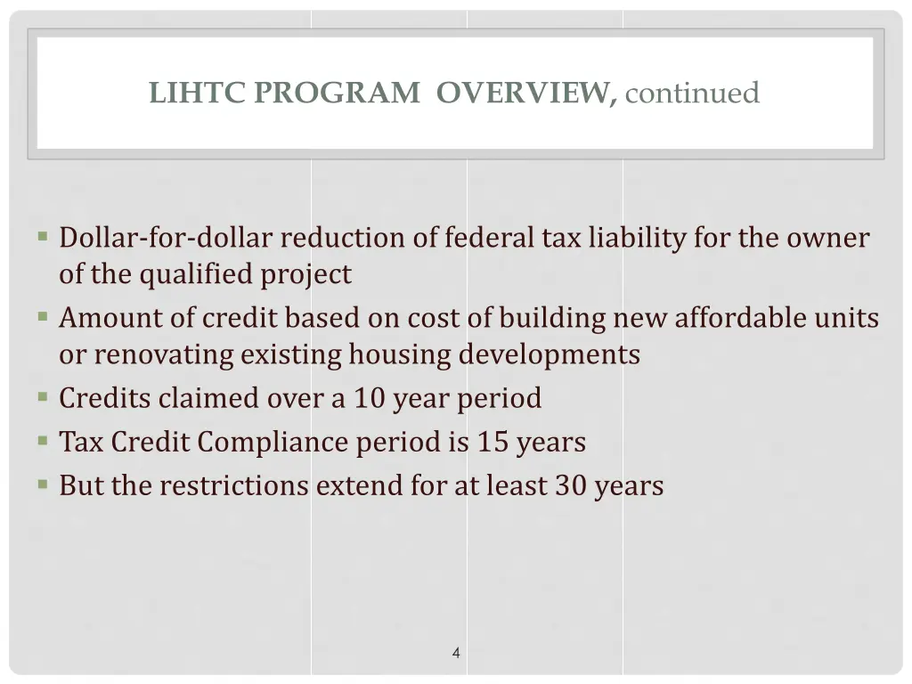 lihtc program overview continued 1