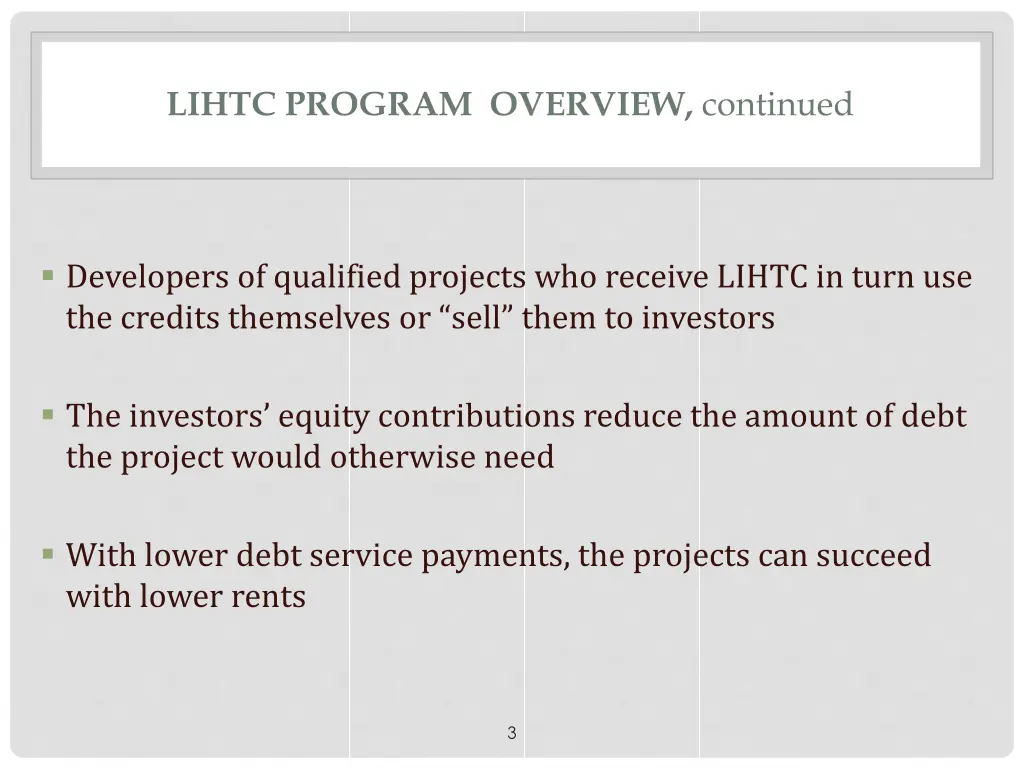 lihtc program overview continued