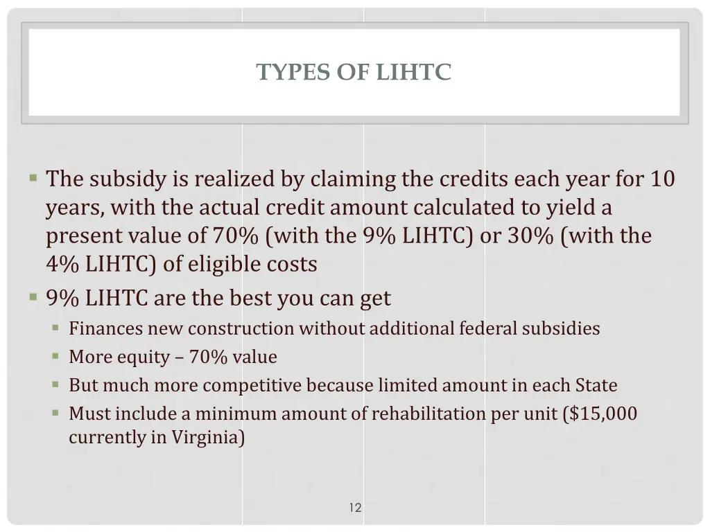 types of lihtc