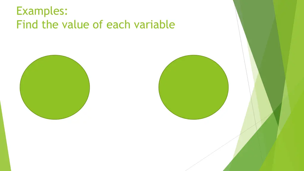 examples find the value of each variable 1