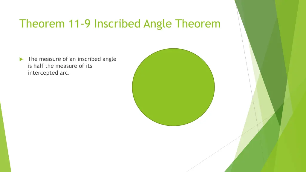 theorem 11 9 inscribed angle theorem