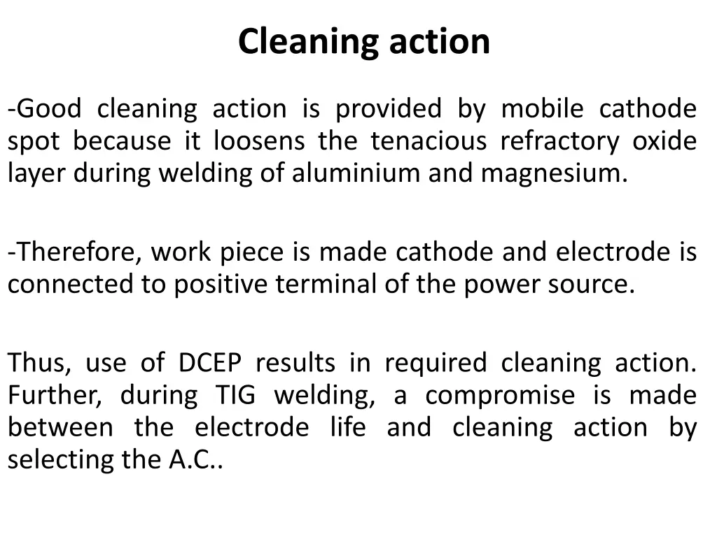 cleaning action