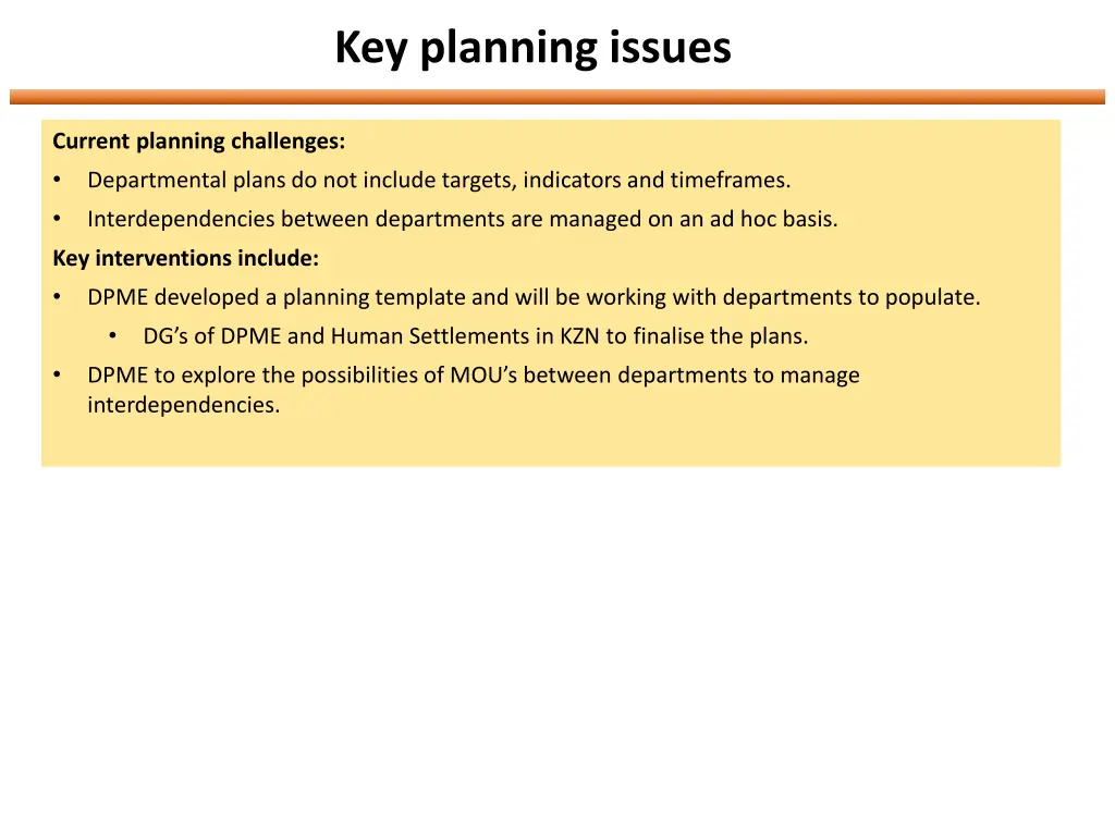 key planning issues 1