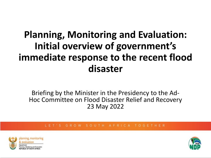 planning monitoring and evaluation initial