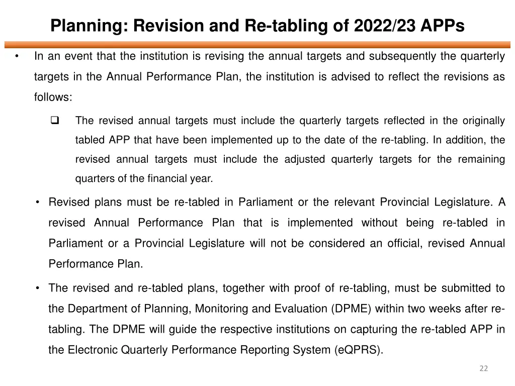 planning revision and re tabling of 2022 23 apps 2