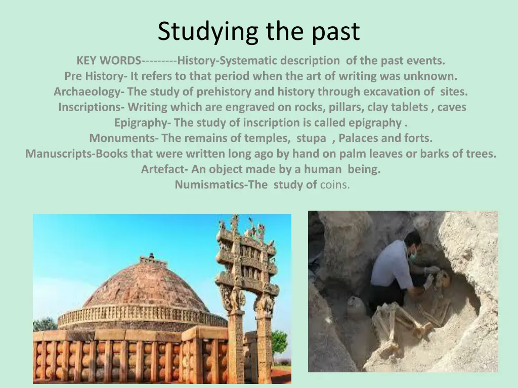 studying the past