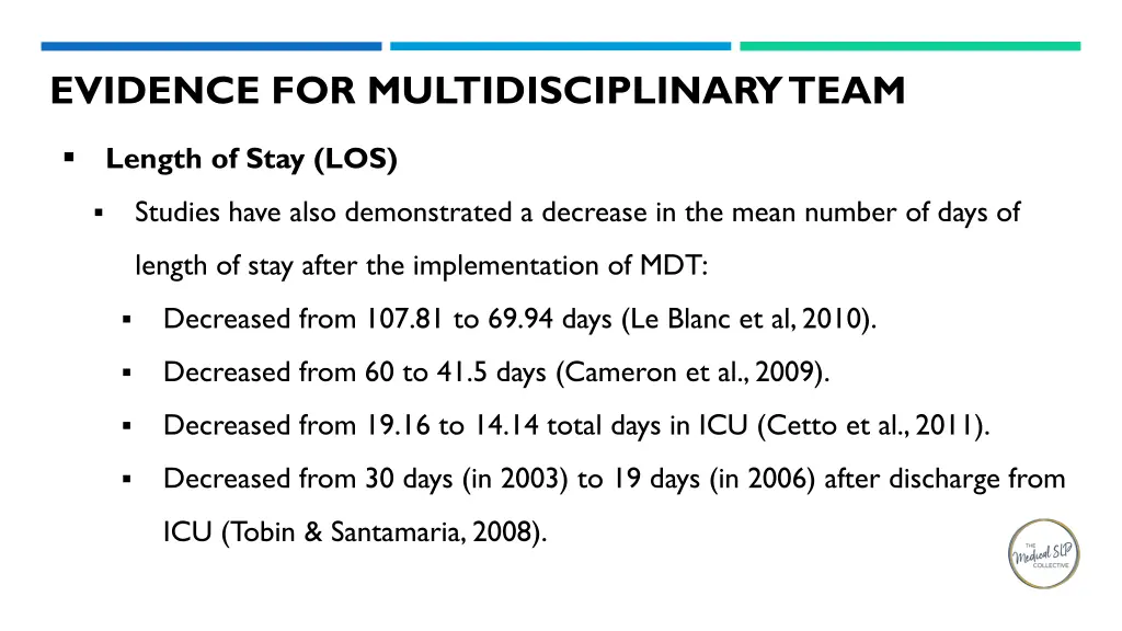 evidence for multidisciplinary team 1