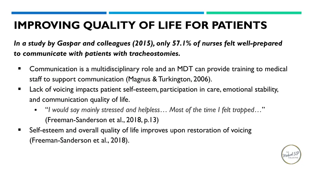 improving quality of life for patients