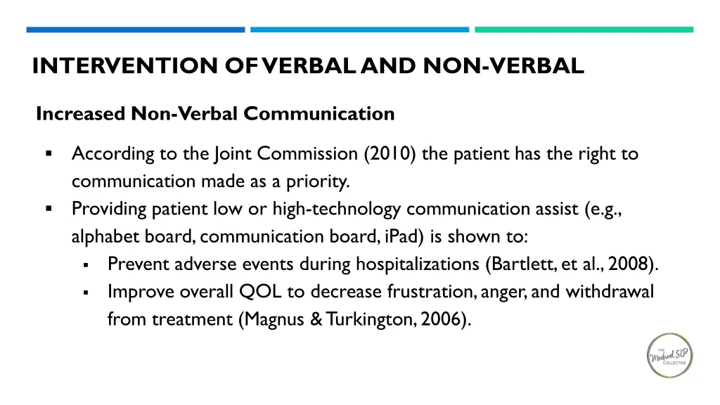 intervention of verbal and non verbal