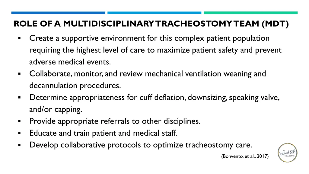 role of a multidisciplinary tracheostomy team