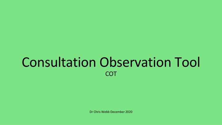 consultation observation tool cot