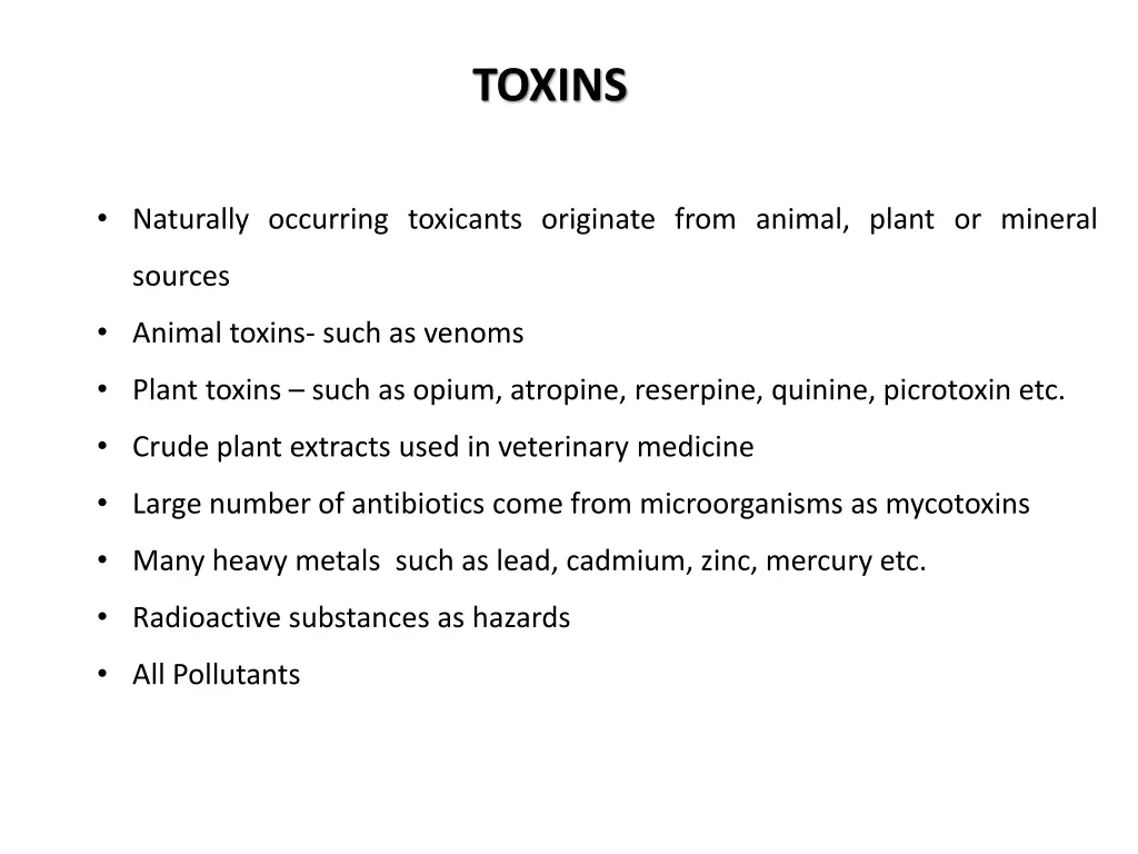 toxins