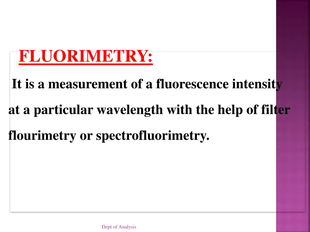 fluorimetry