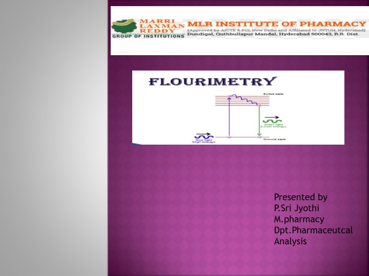 presented by p sri jyothi m pharmacy