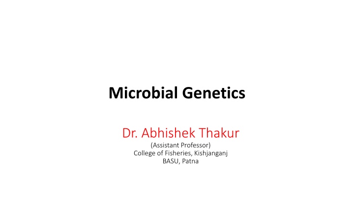 microbial genetics