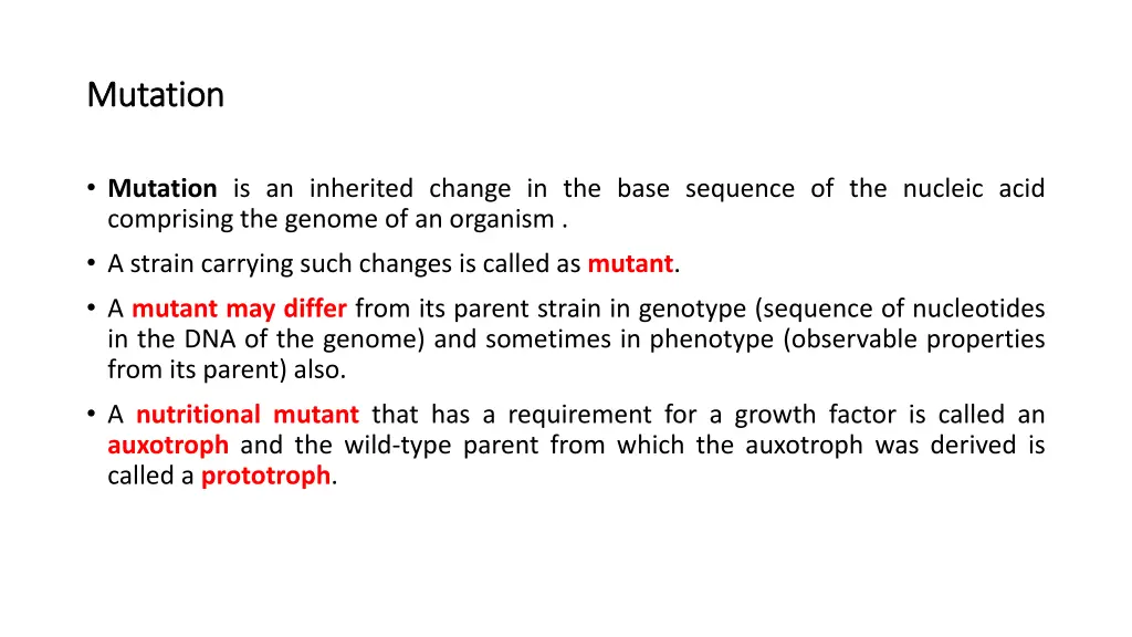 mutation mutation